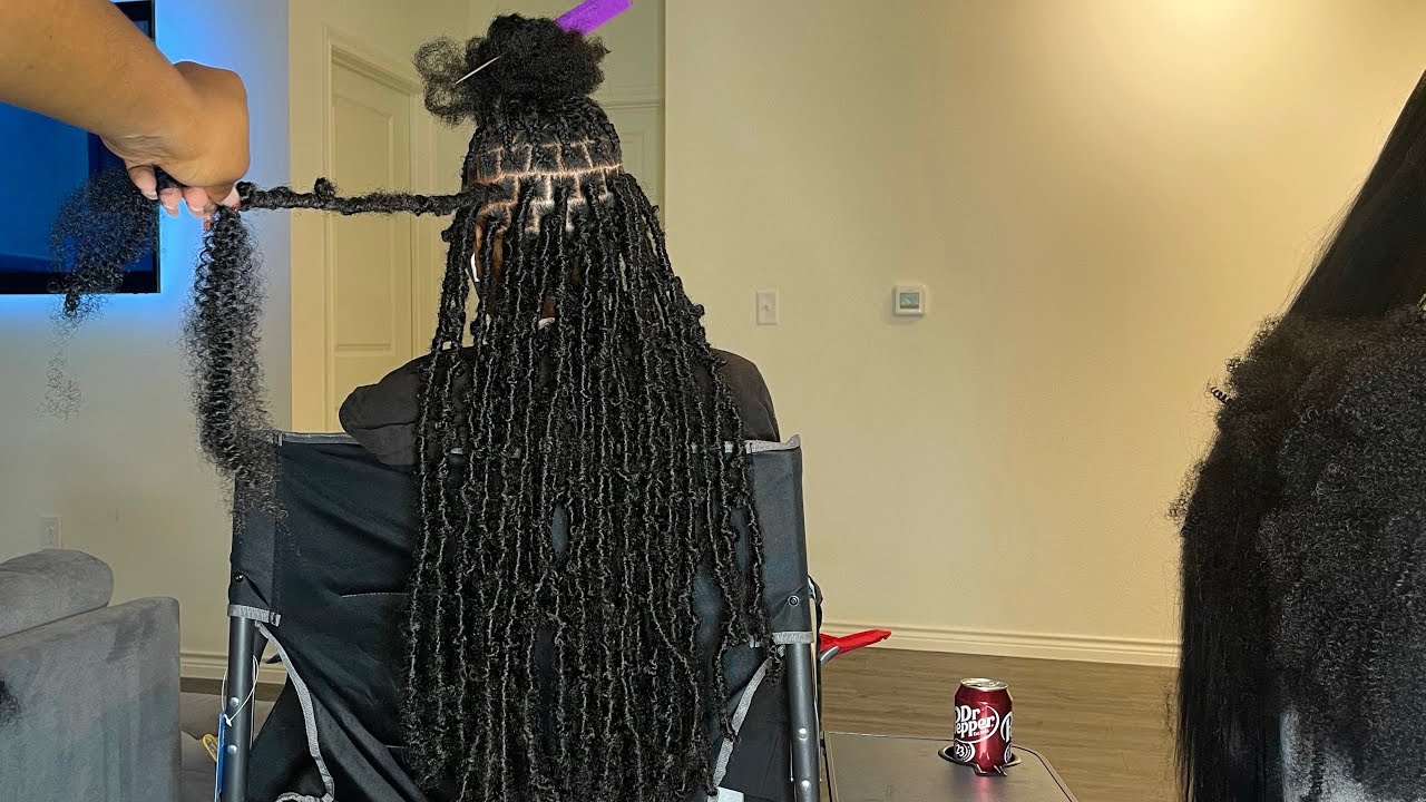EXTENDED BUTTERLY FAUX LOCS | DISTRESSED FAUX LOCS TUTORIAL Very Detailed!!