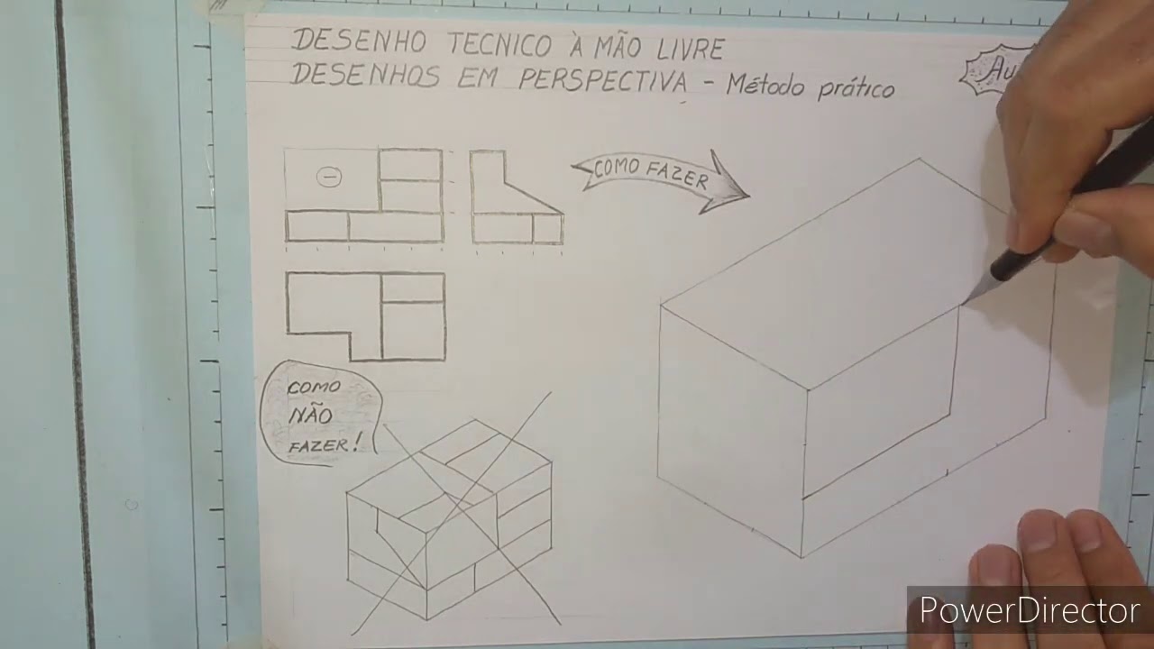 Desenho Técnico à mão livre Aula04   Perspectivas   Video03