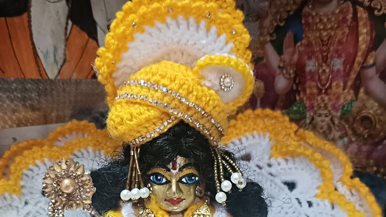 Simple & Beautiful Kanha ji Crochet Winter Dress | Beginner Friendly #LadduGopal#KanhaJiPagdi