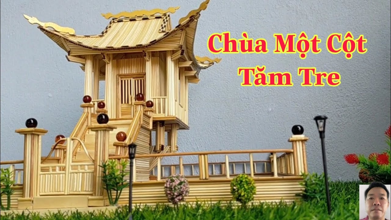 Cách Làm Nhà Một Cột Bằng Que Kem Tăm Tre/How to Make a One-Pillar House with Bamboo Sticks
