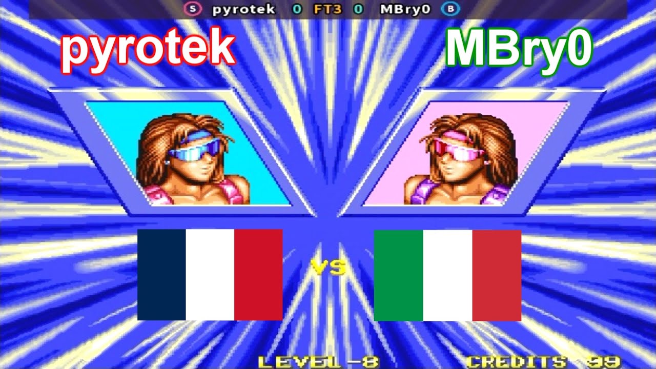Windjammers / Flying Power Disc - pyrotek vs MBry0 FT3