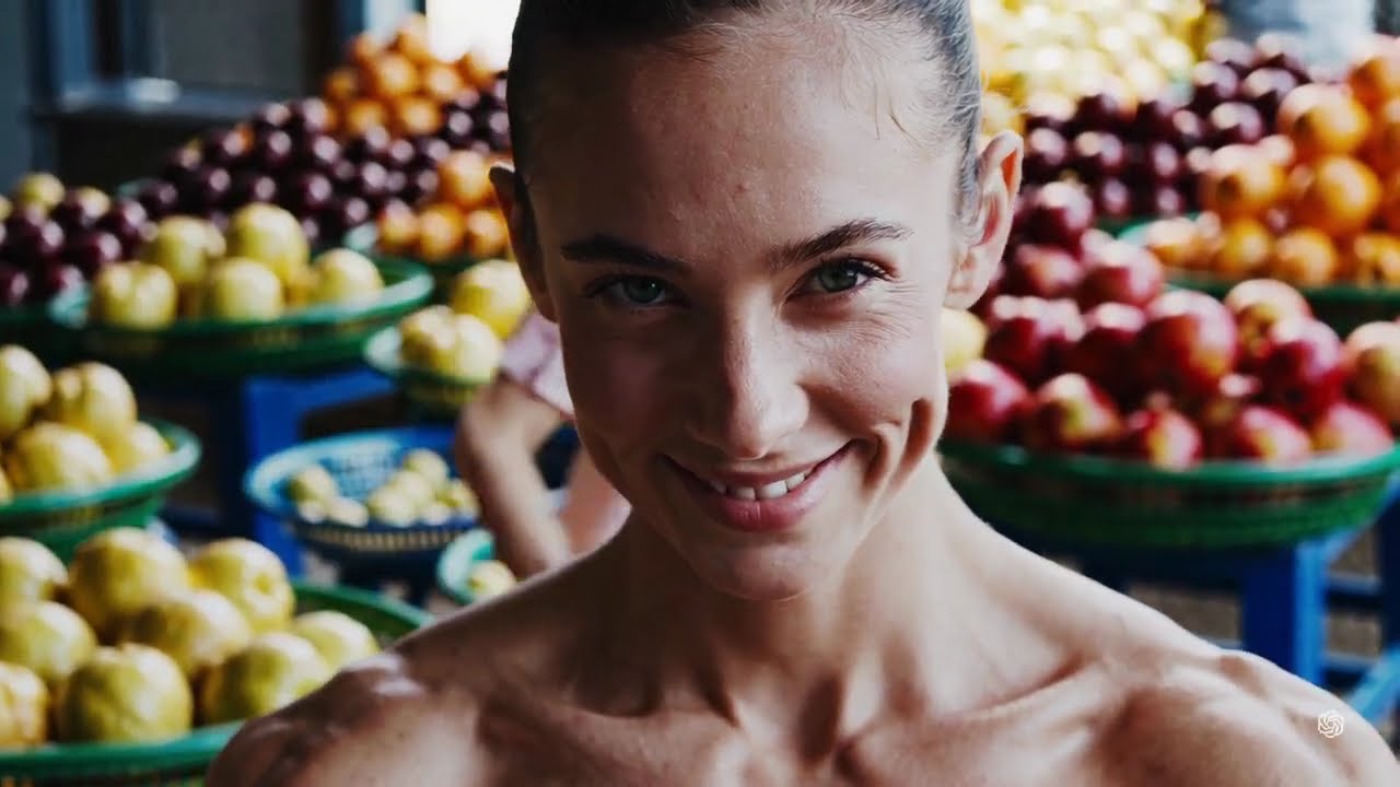 Strong and fierce women staring intensely at the camera