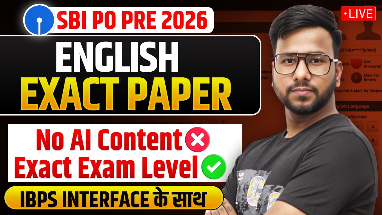 Is SBI PO 2026 English Going to be tough ❓ SBI PO Pre 2026 English | Exact Exam Paper Reveal | Varun