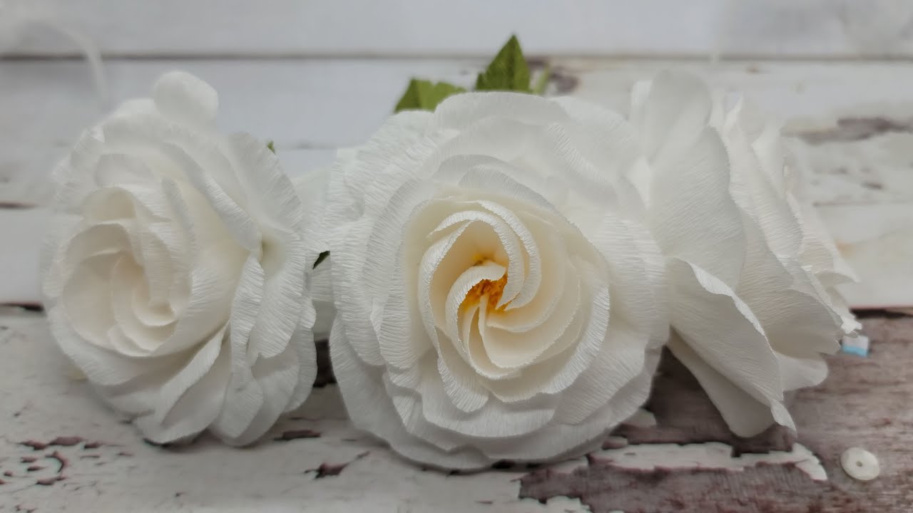 Crepe Paper Garden Rose