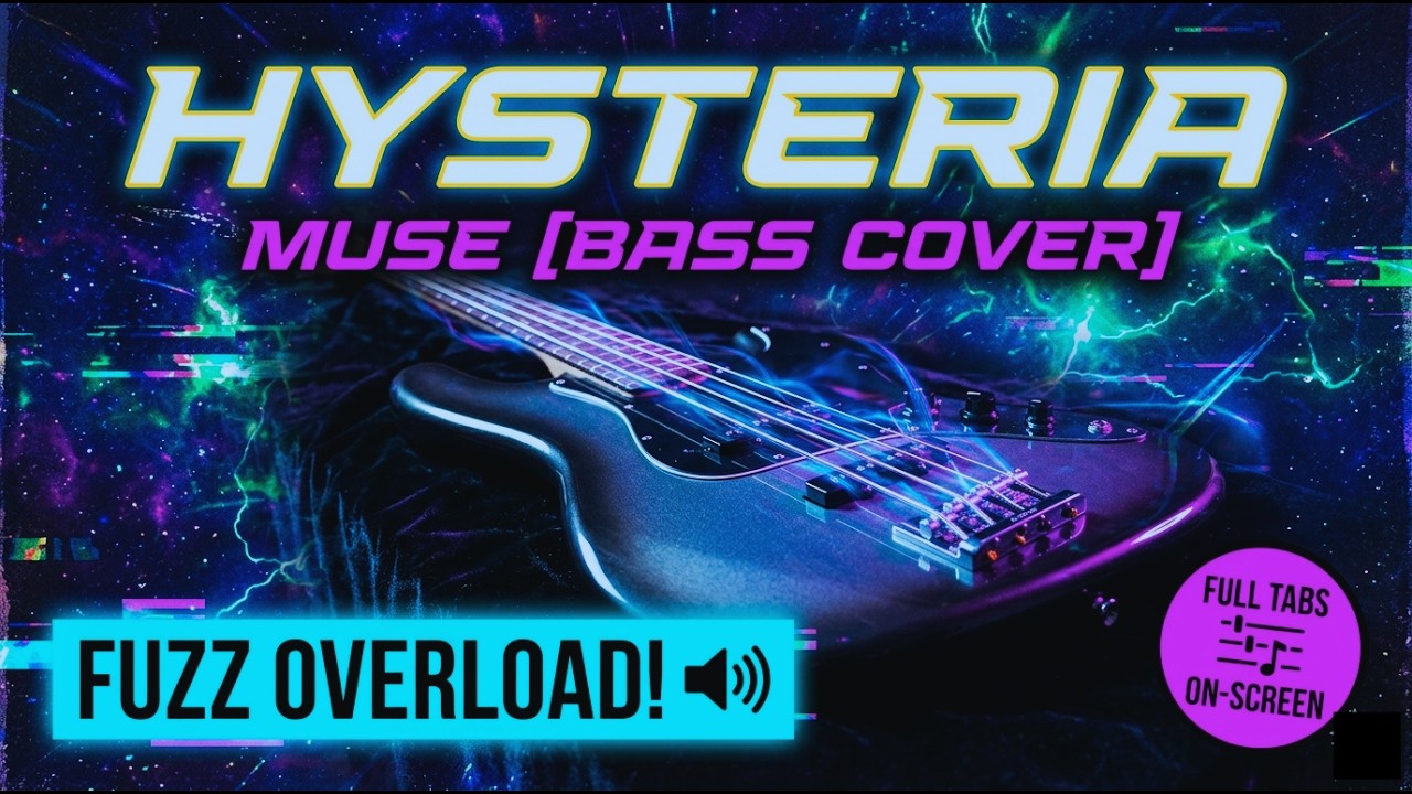 Muse - Hysteria | Bass Cover & Tabs | Fender Jazz + HX Stomp