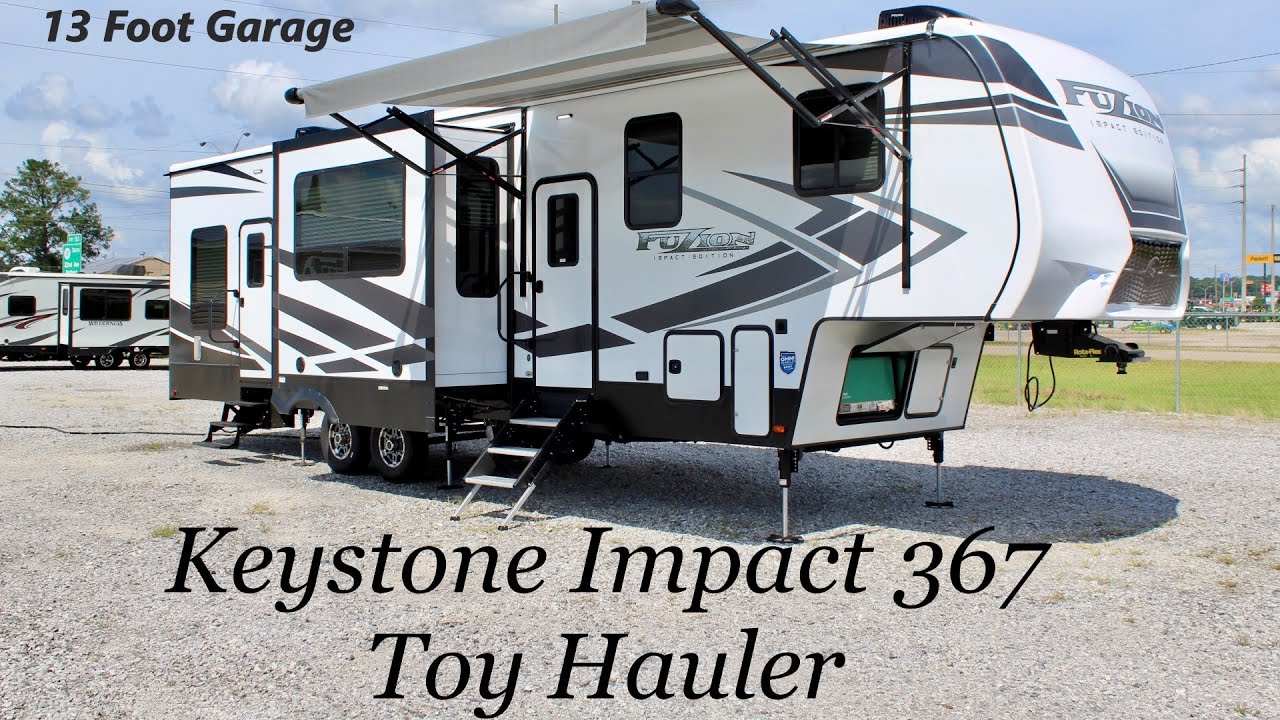 Enormous 5th Wheel Toy Hauler - 2021 Keystone Impact 367 - 13FT GARAGE!