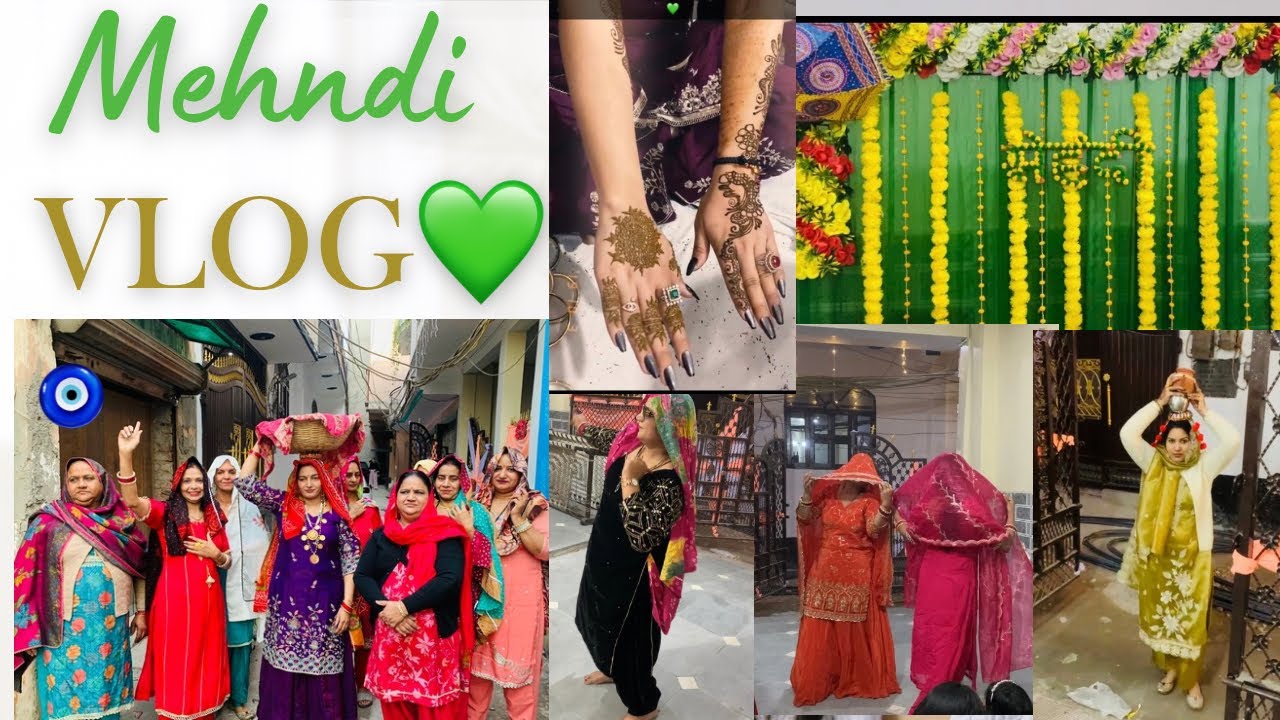 Mehndi Day vlog💚       ||रतजगा|| 