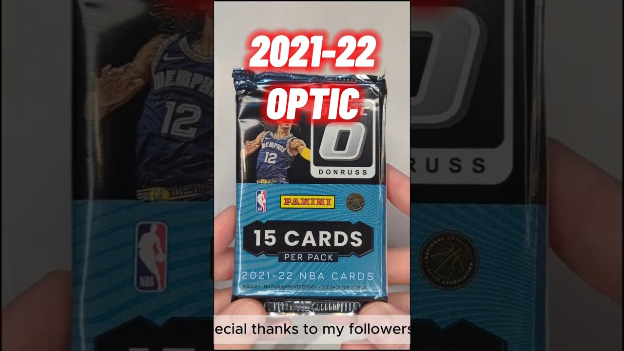Ripping a 2021-22 Donruss Optic Basketball Card Pack | Cade Hunt | Thanks Followers! | #cardbreak