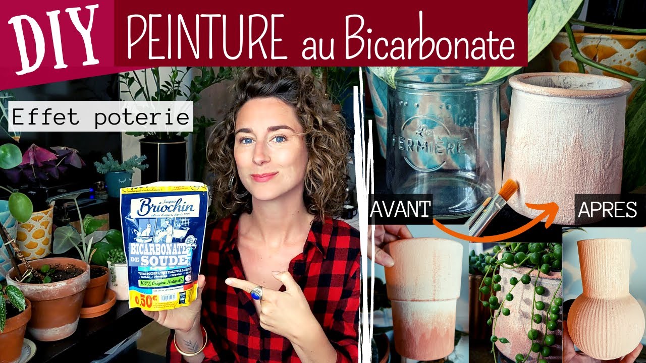 Peinture au BICARBONATE effet TERRE CUITE : Facile et pas cher ! #upcycling