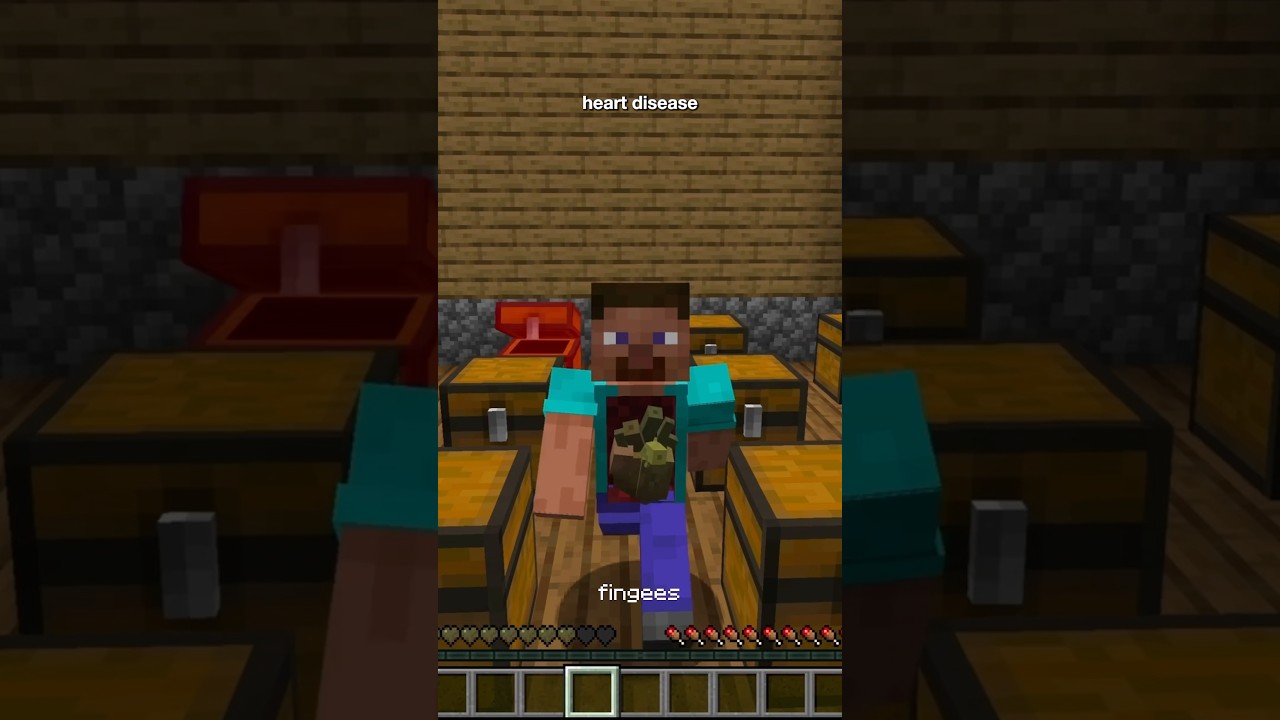 I added heart disease to #minecraft #cursedminecraft #minecraftmemes