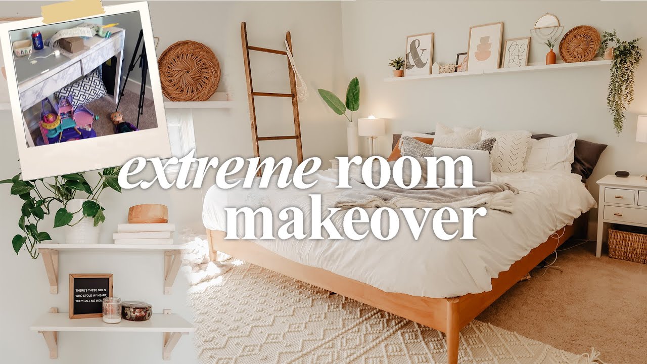 EXTREME BEDROOM CLEAN + MAKEOVER | Clean, Declutter, Makeover 2020