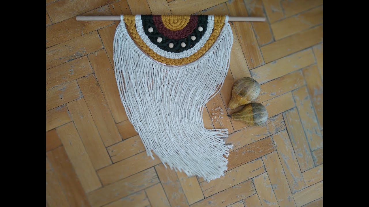 MAKROME DUVARSÜSÜ YAPIMI-1 SAAT SÜRÜYOR-ŞAHANE BİR MODEL[DIY MACRAME TUTORİAL] #MACRAMEWALLHANGİNG