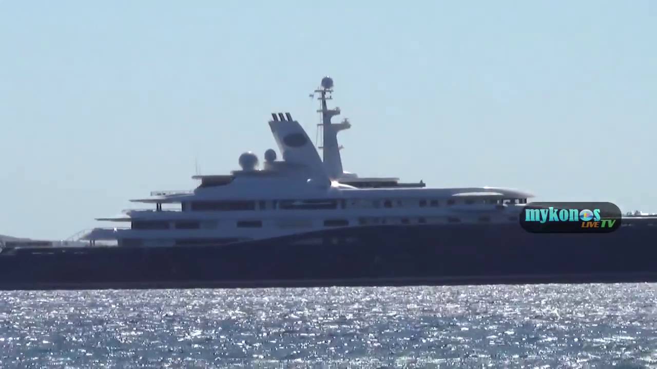 The 300 000 000 Euro Floating Palace  of the Qatar Emir in the Waters of Mykonos