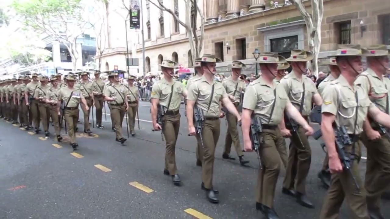 Australian Army Units 8/9th RAR   ANZAC DAY Brisbane Qld 2023
