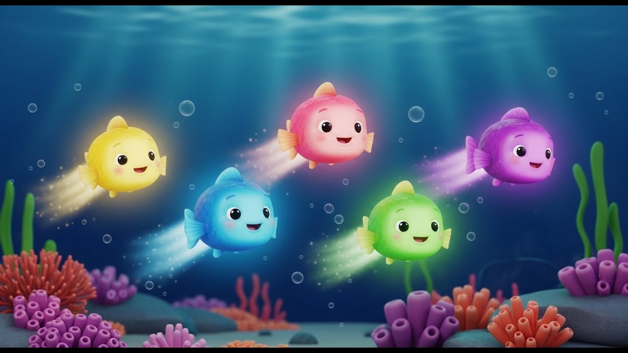 Five Little Lanternfish Glow Glow Glow | Nursery Rhymes for Kids & Baby Songs