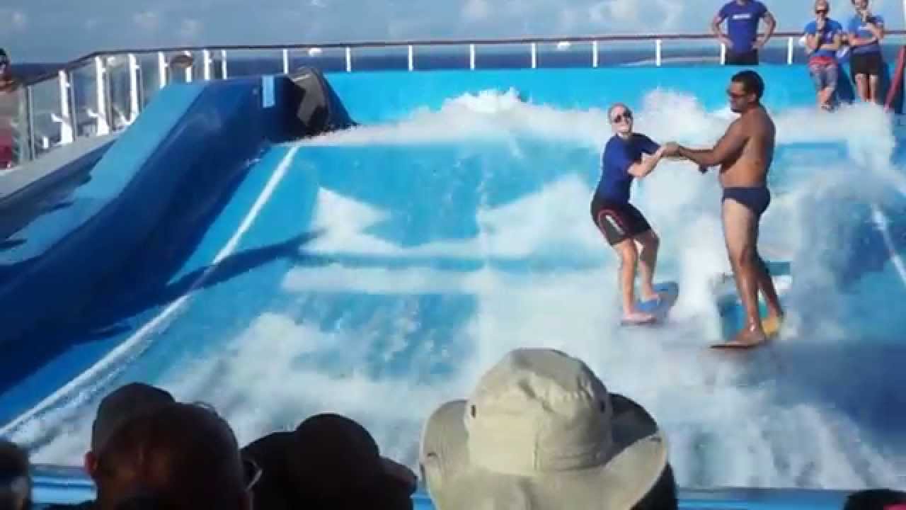Allure of the Seas - Sports Staff Flowrider Show