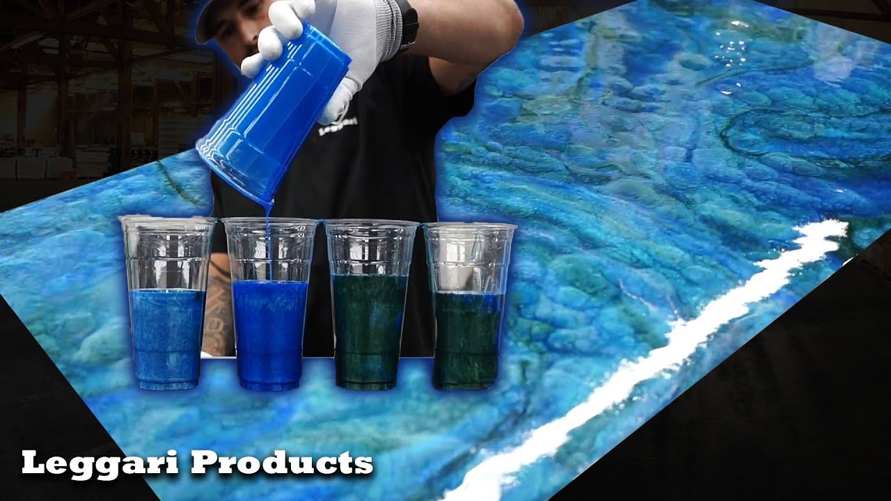 How To Transform Epoxy into Blue Granite | Blue Epoxy Project | Leggari