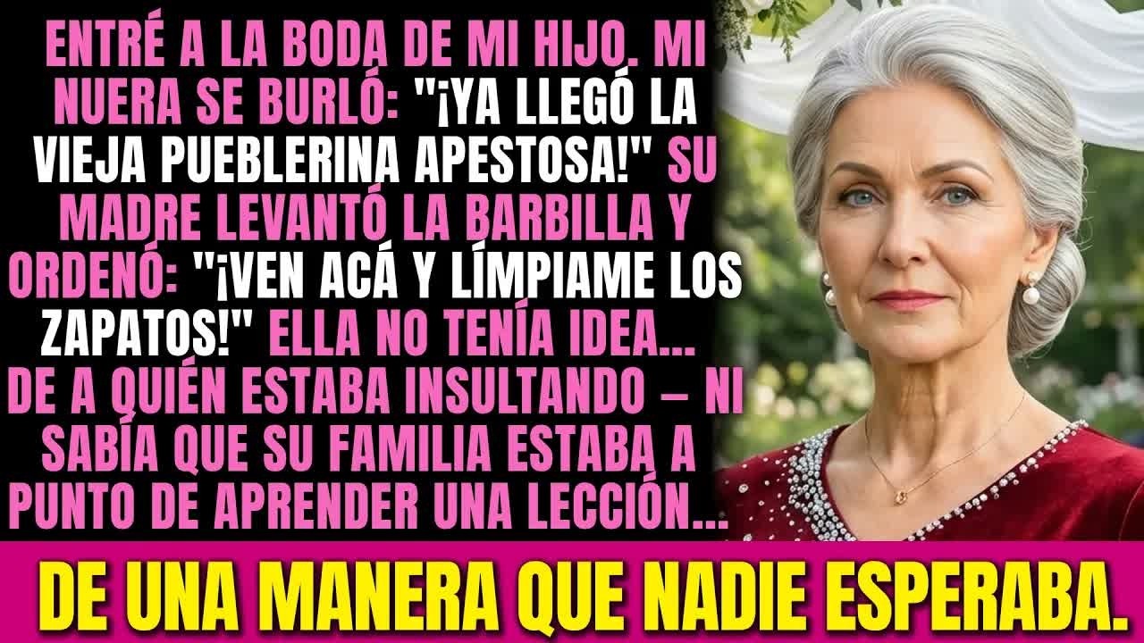 En plena boda de mi hijo, su suegra me obligó a limpiarle los zapatos  Pero ella no tenía idea…
