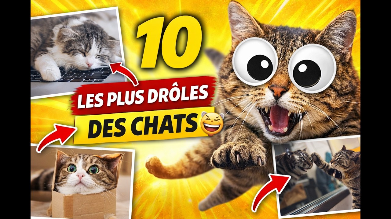 Les 10 comportements les plus drôles des chats 😹@Miaou59 #chat #chats #cats #chatdrôle