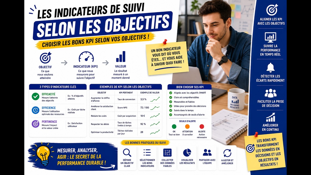 Les indicateurs de suivi selon les objectifs