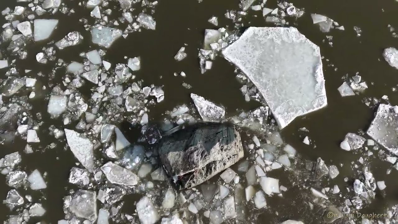 Ice floes on the Mascoma and Connecticut Rivers - West Lebanon and Plainfield, New Hampshire 3/9/26