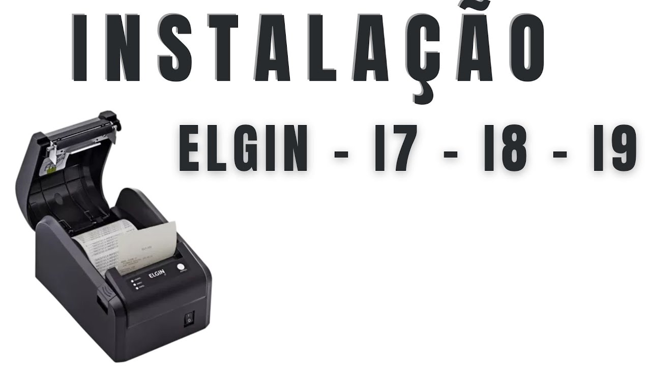 Impressora elgin i7 - i8 - i9 Como Instalar a sua.