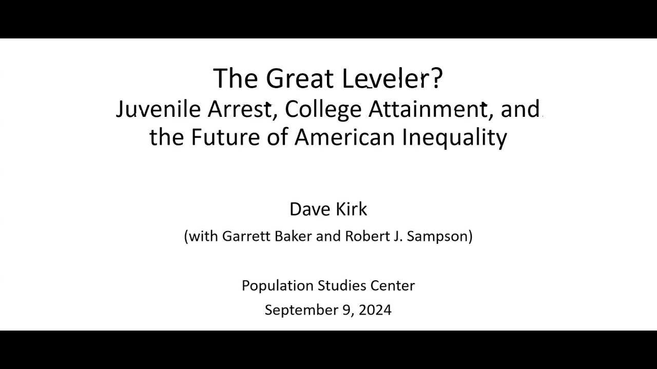 Penn Population Studies Colloquium 2024-09-09 Dave Kirk