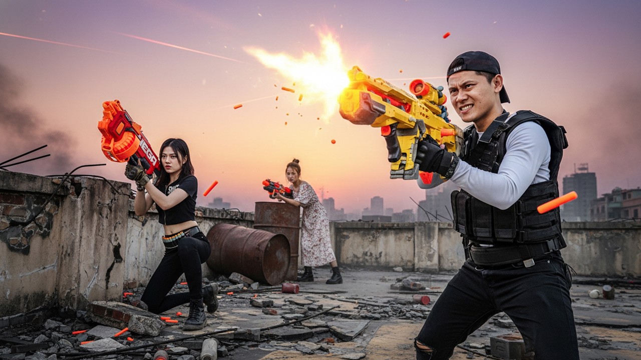 Битва на бластерах Nerf: Герой спецназа проникает на базу &laquo;Ордена обсидиана&raquo; во время операции по...