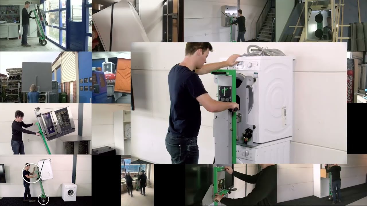 Installation engineering with all-purpose positioner, lifting equipment for mounting, Tiller-lifter