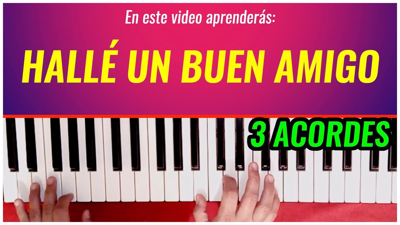 Como Tocar Hallé Un Buen Amigo en Sol Mayor | Tutorial de Piano Facil