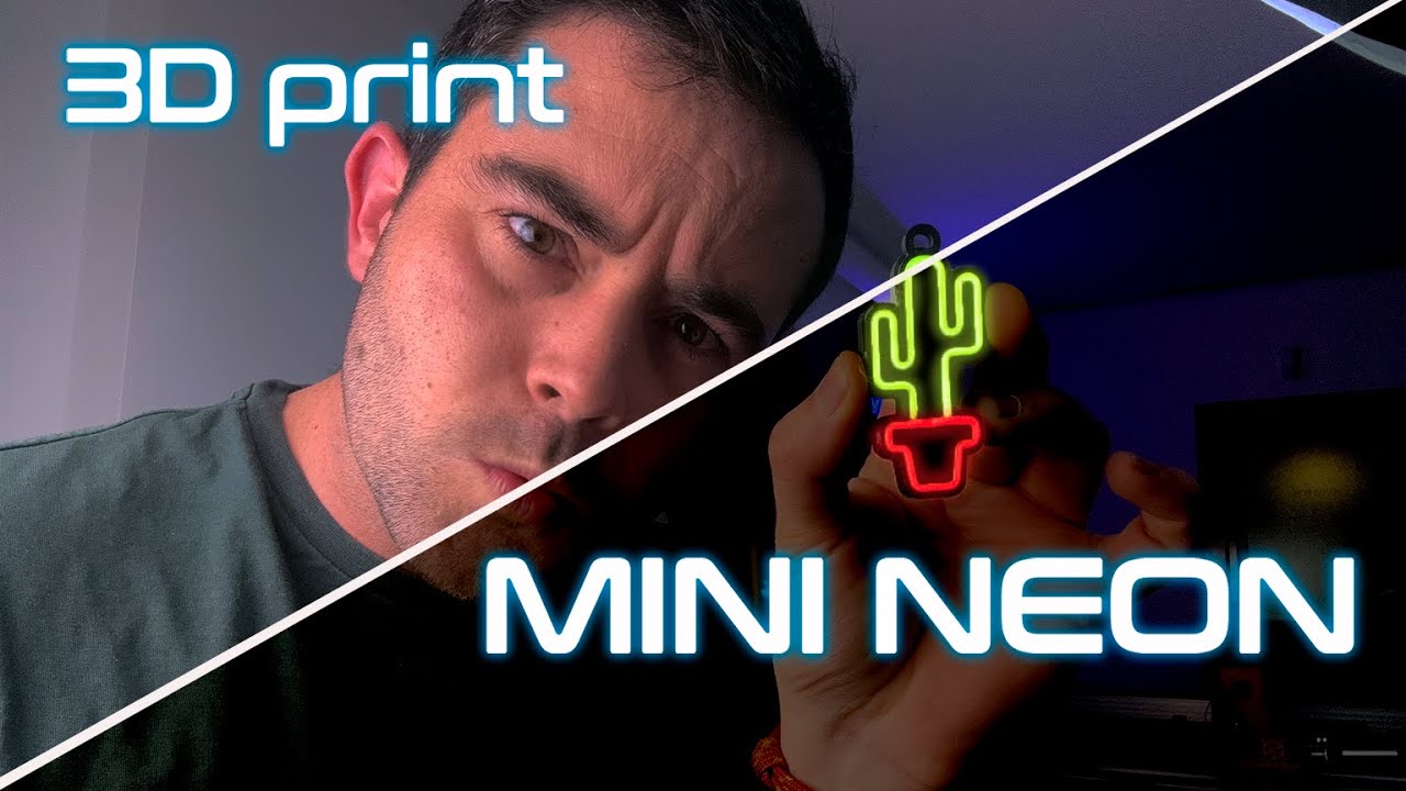 ¡Este Mini Neón Fue Impreso en 3D y Se Ve Brutal!💡