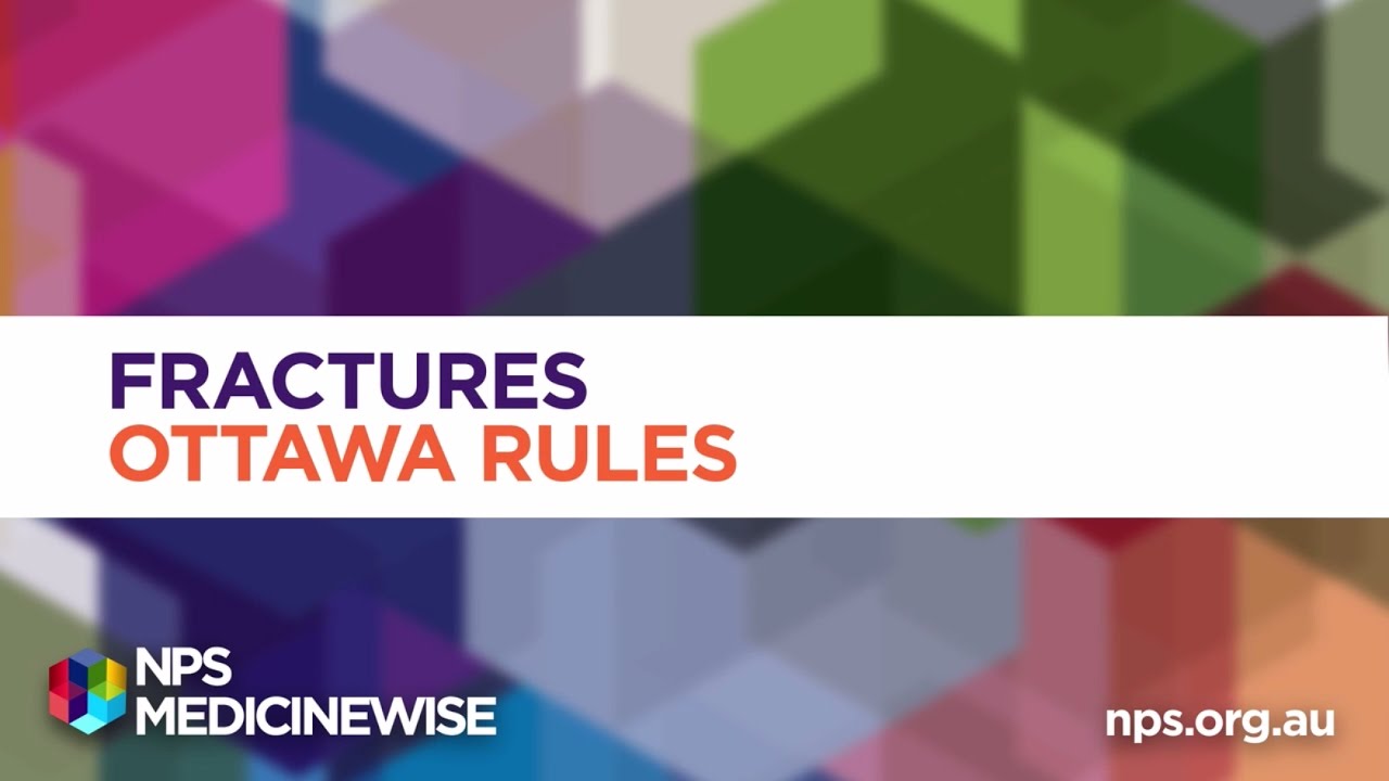 Ottawa Rules for ankle and knee injuries