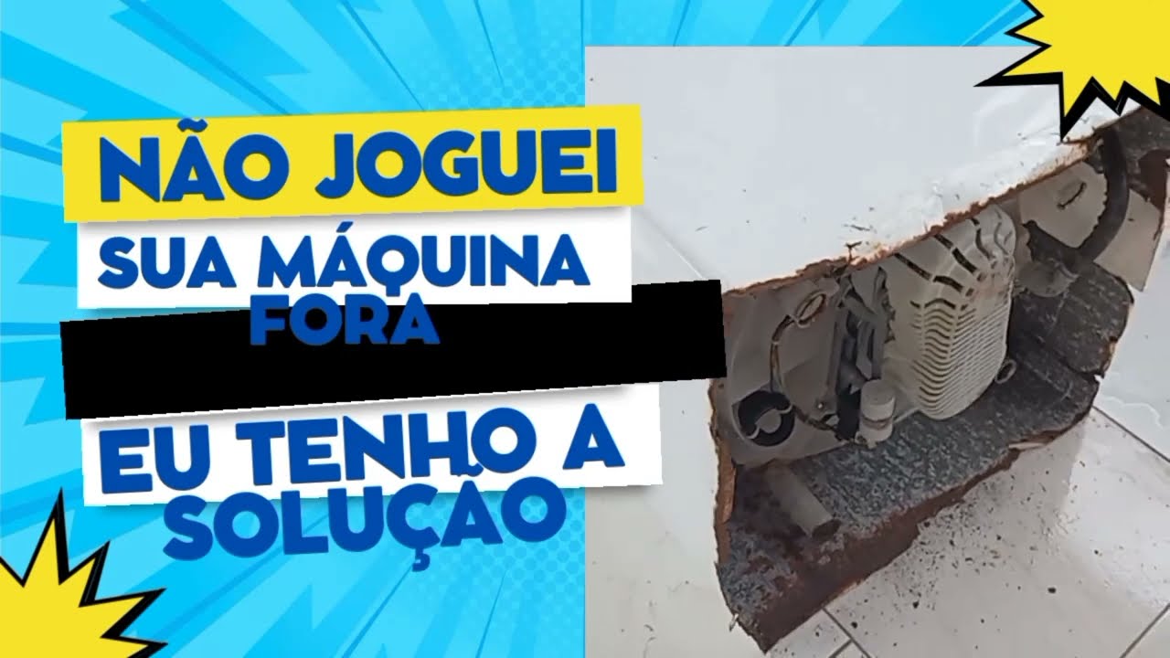 consertando a máquina de lavar