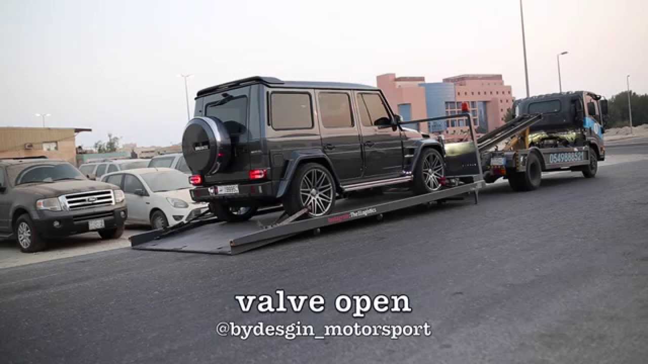 mercedes g63 brabus valve controlled exhaust system. (LOUD)