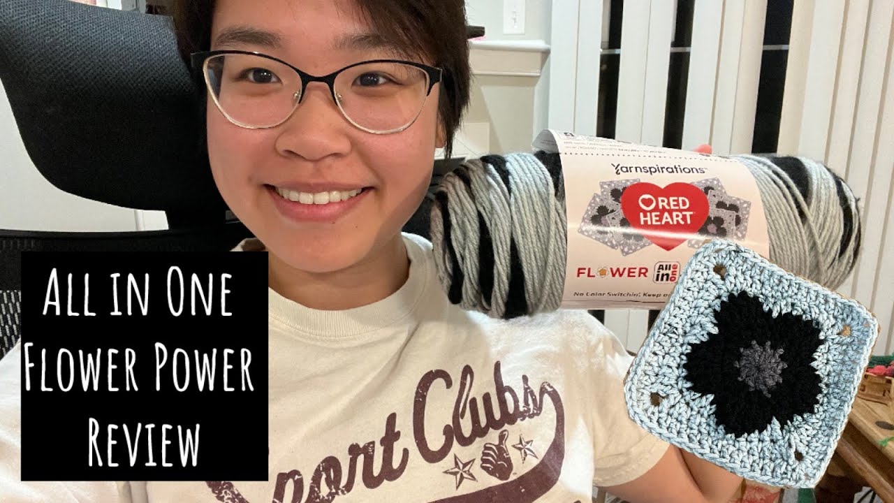 LET'S CROCHET | Red Heart All in One Flower Power Yarn Review