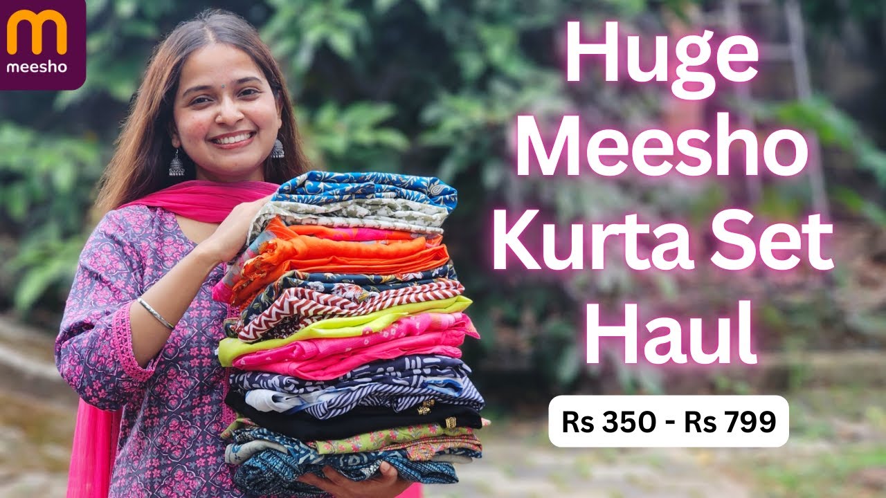 13 Meesho Kurta Set Haul Under Rs 799 | Meesho Maha Sunday Sale | ENGLISH Subtitles