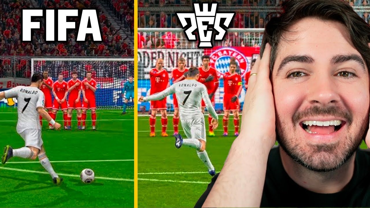 SO GOL DE FALTA DO CR7!!! FIFA vs PES DE 2004 a 2024!