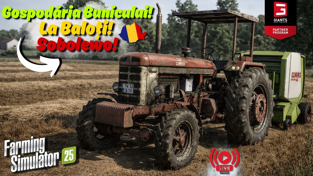 🔴Gospodăria Bunicului Fs25! Ep.3!🌿La Baloți!👌