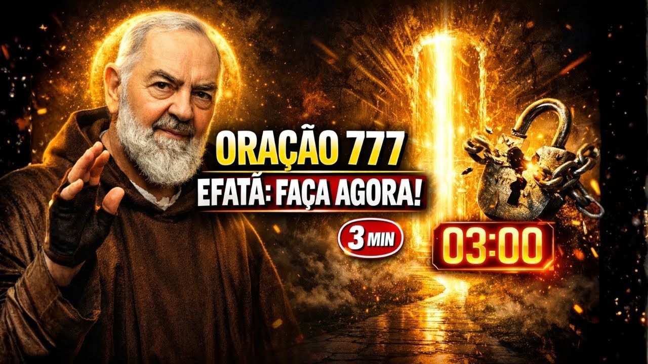 ORAÇÃO 777 EFATÁ DE PADRE PIO: FAÇA AGORA — 3 MINUTOS PRA DESTRAVAR SEU CAMINHO AINDA HOJE!