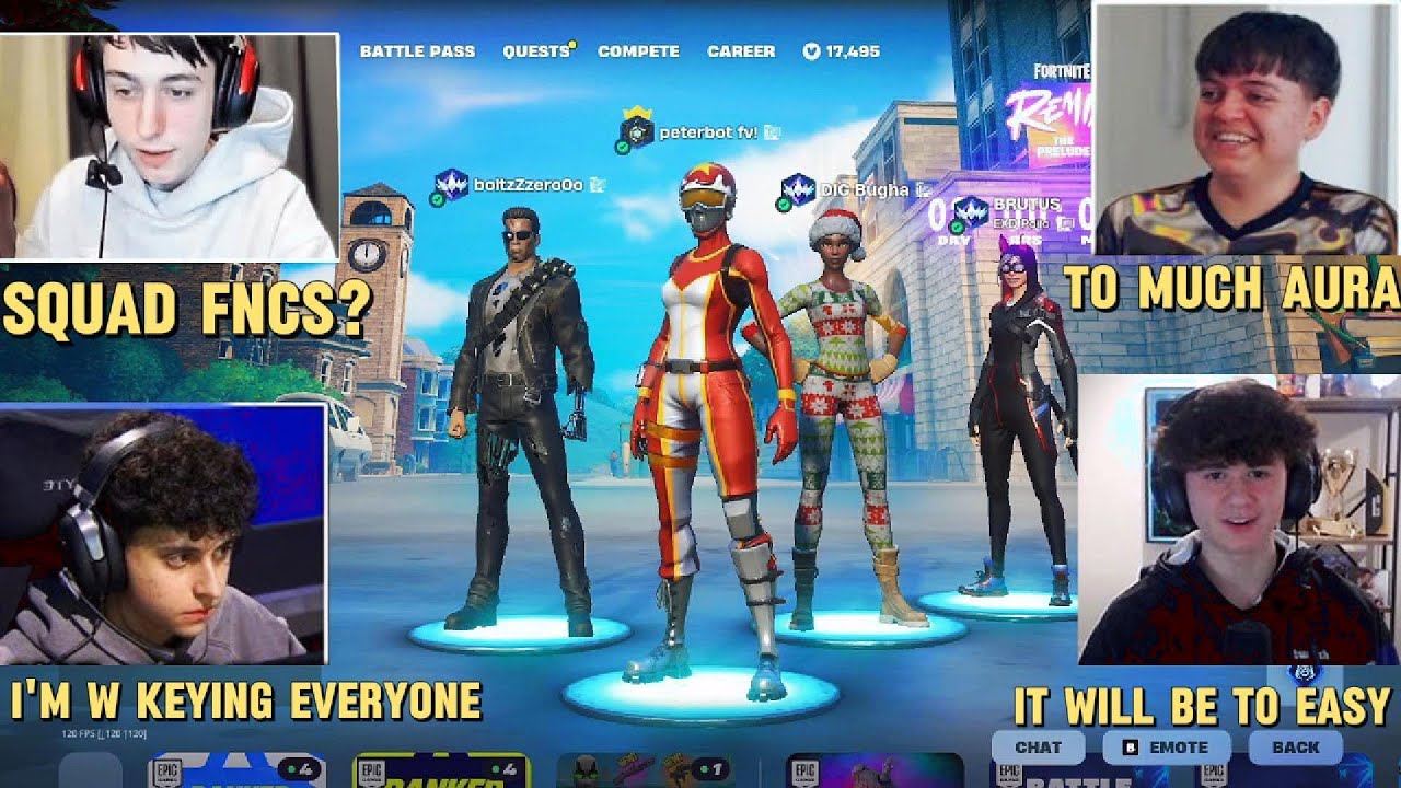 Peterbot teams up with Boltz, Pollo, and Bugha to form the Greatest Fortnite Squad