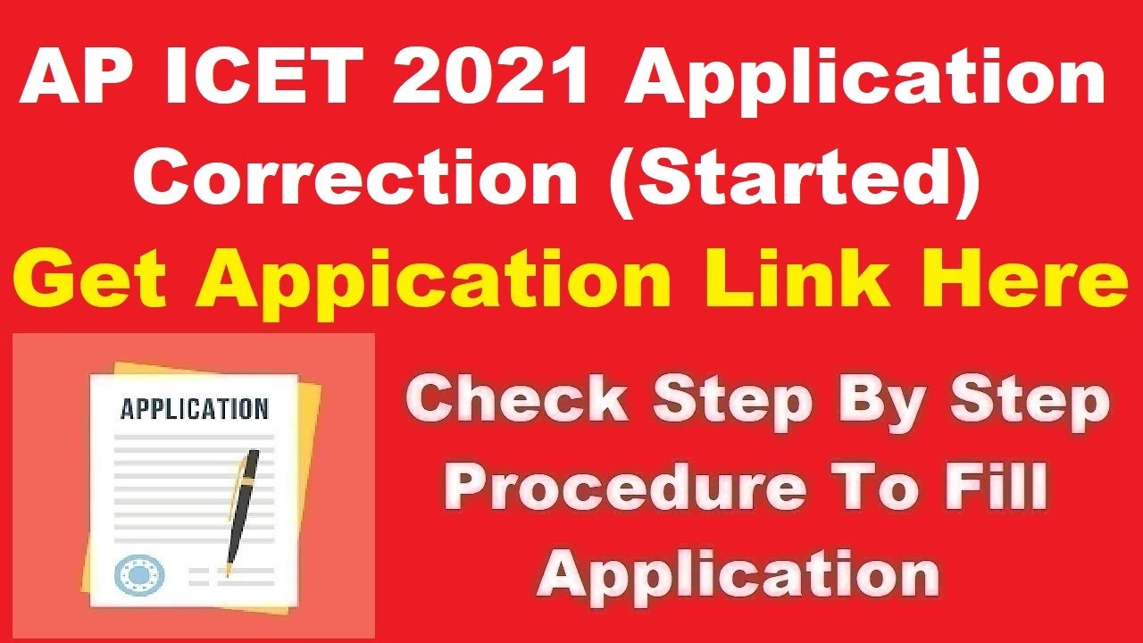 AP ICET 2021 Application Correction (Started) - Check How To Edit Your Application Details