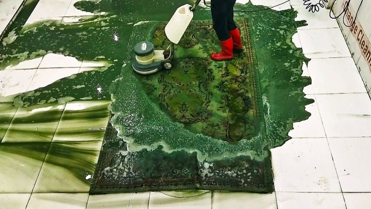 Extra BlG mossy valuable dirty carpet cleaning relaxing ASMR