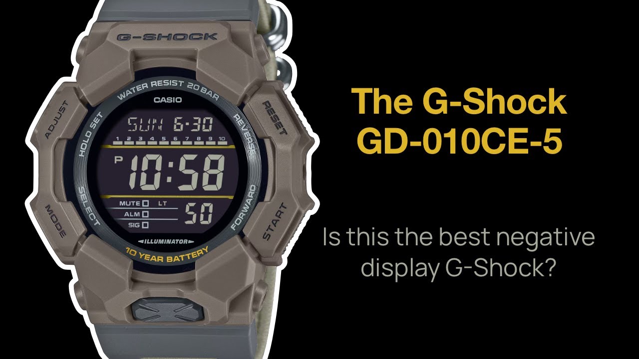 Casio G-Shock с негативным дисплеем, которые не так уж плохи? GD-010CE-5