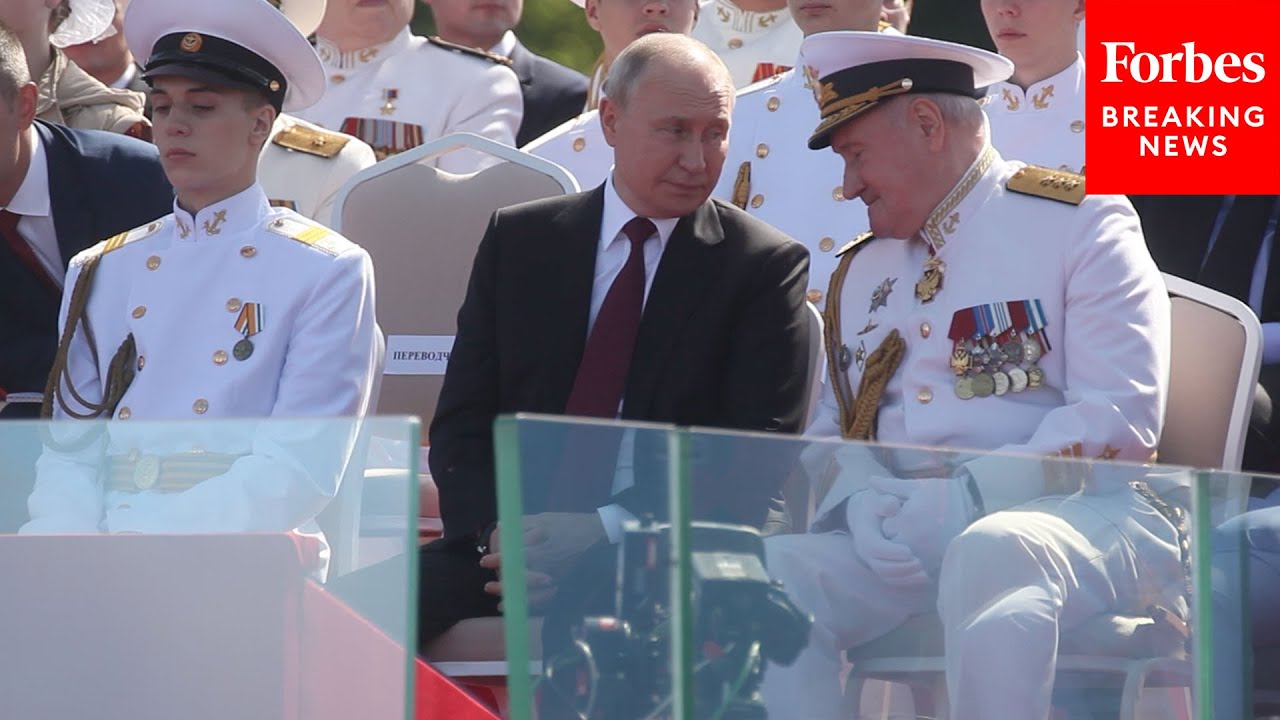 Putin Attends Russian Navy Day Celebrations In Saint Petersburg, Russia