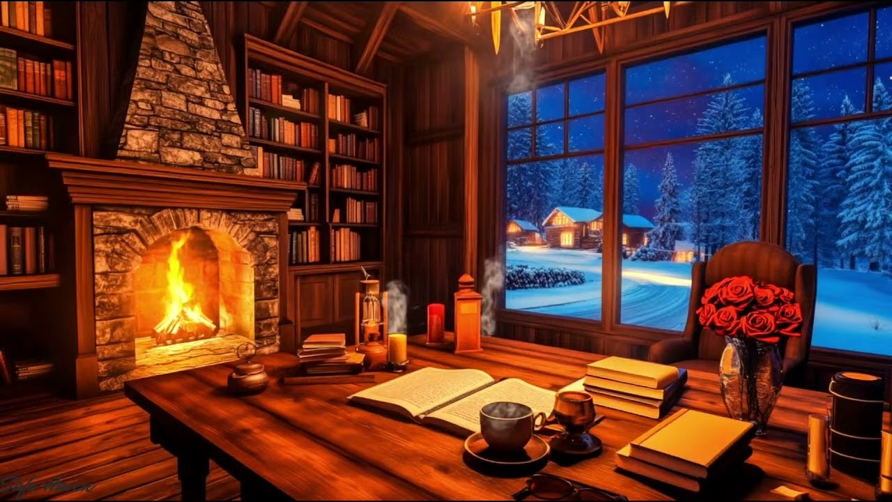 Firelight & Snowfall | Cozy Piano Jazz for a Gentle Night