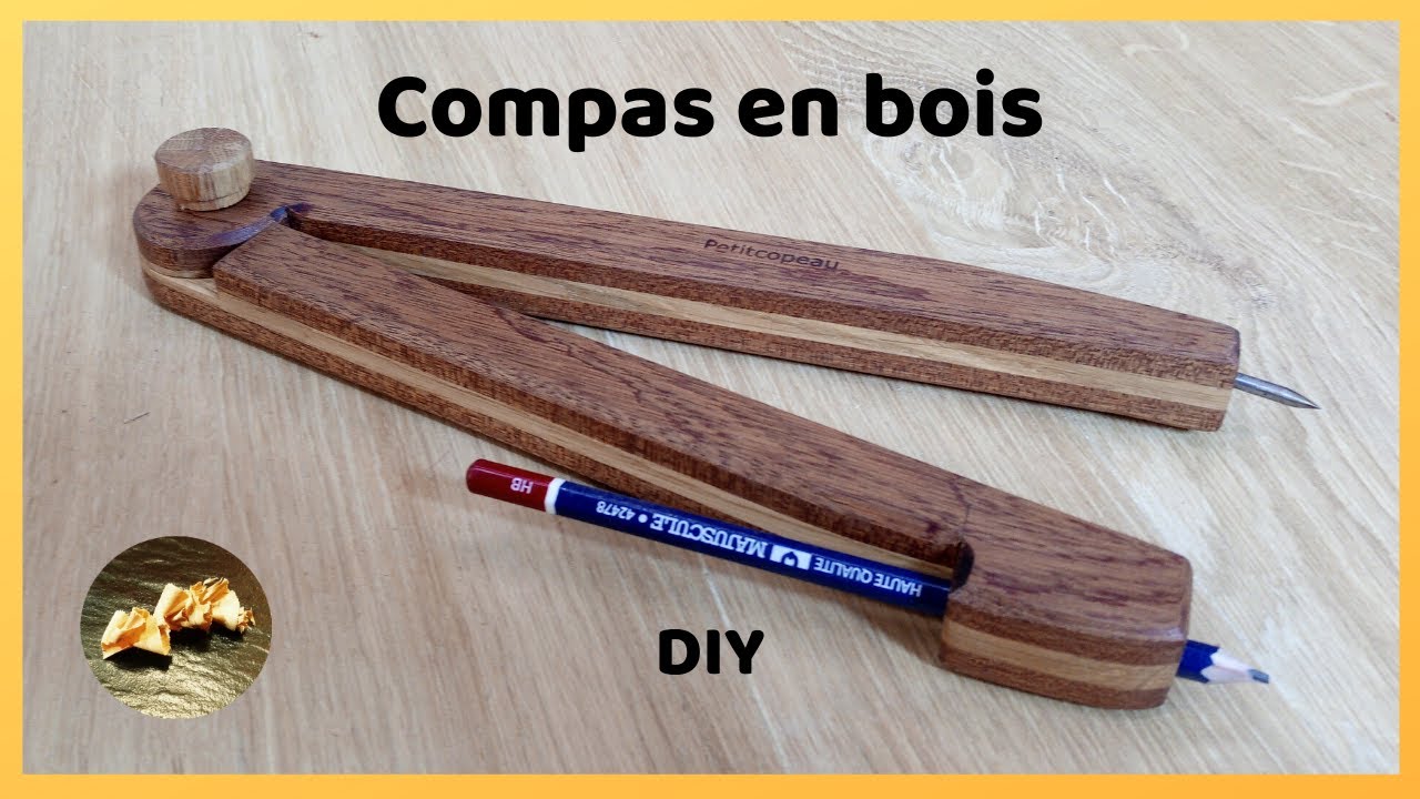 Compas bois DIY
