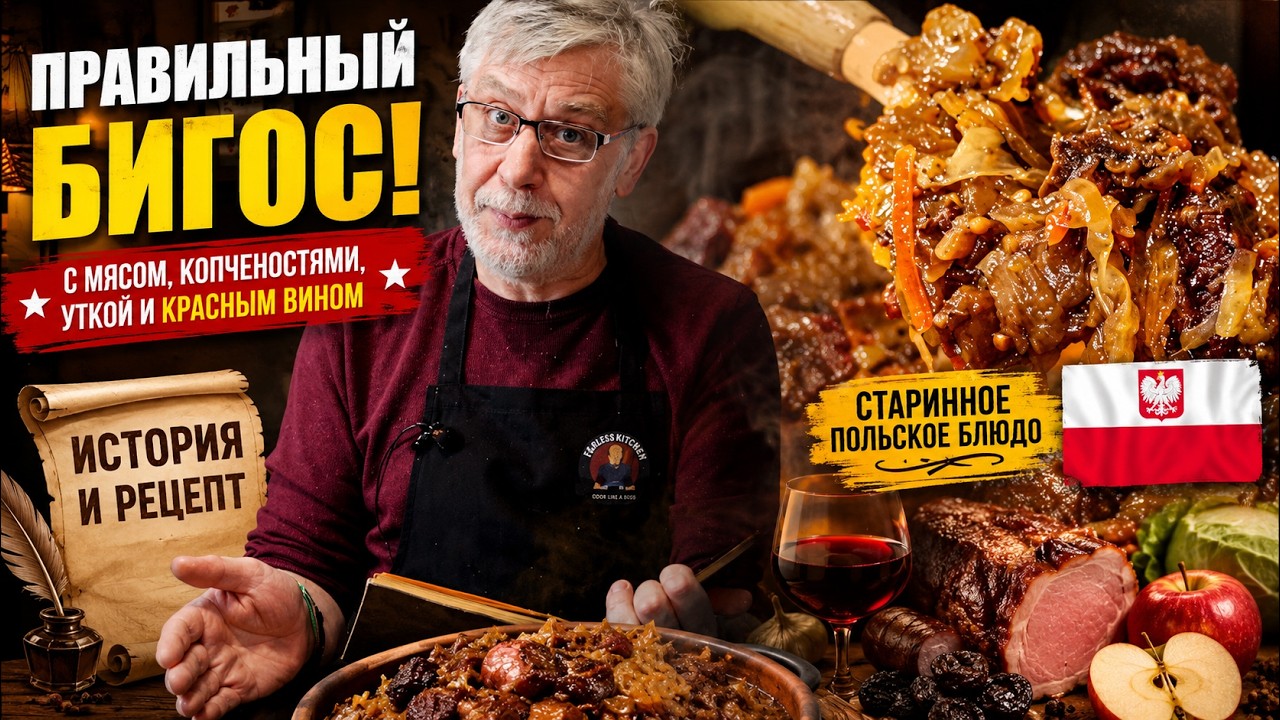Правильный Бигос! ⭐ C мясом, копченостями, уткой и красным вином  ⭐ История и рецепт