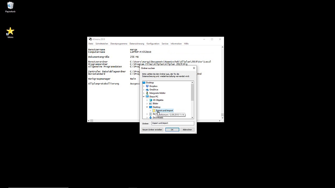 Projekt Import und Export