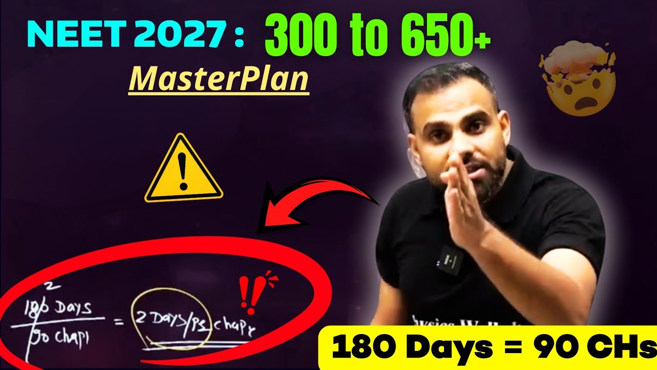 180 Days = 90 CHAPTERS ⚠️ NEET 2027  650+ Masterplan 🚨 MR SIR #neet2027 