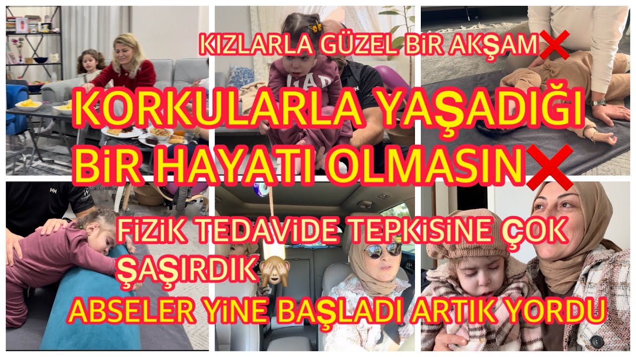 KORKULARLA YAŞADIĞI  BİR HAYATI OLMASIN❌ABSELER YİNE BAŞLADI🥺FİZİK TEDAVİDE TEPKİSİNE ÇOK ŞAŞIRDIK🙈